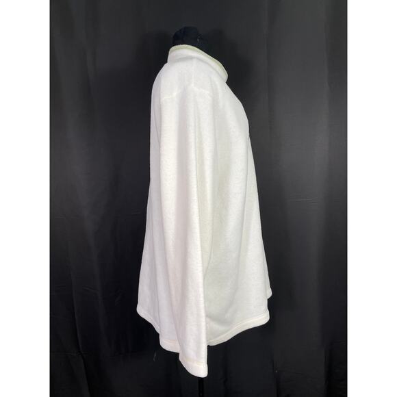 Vintage Fleece Croft & Barrow Christmas Sweatshirt Poinsettias, Pinecones - Picture 4 of 7